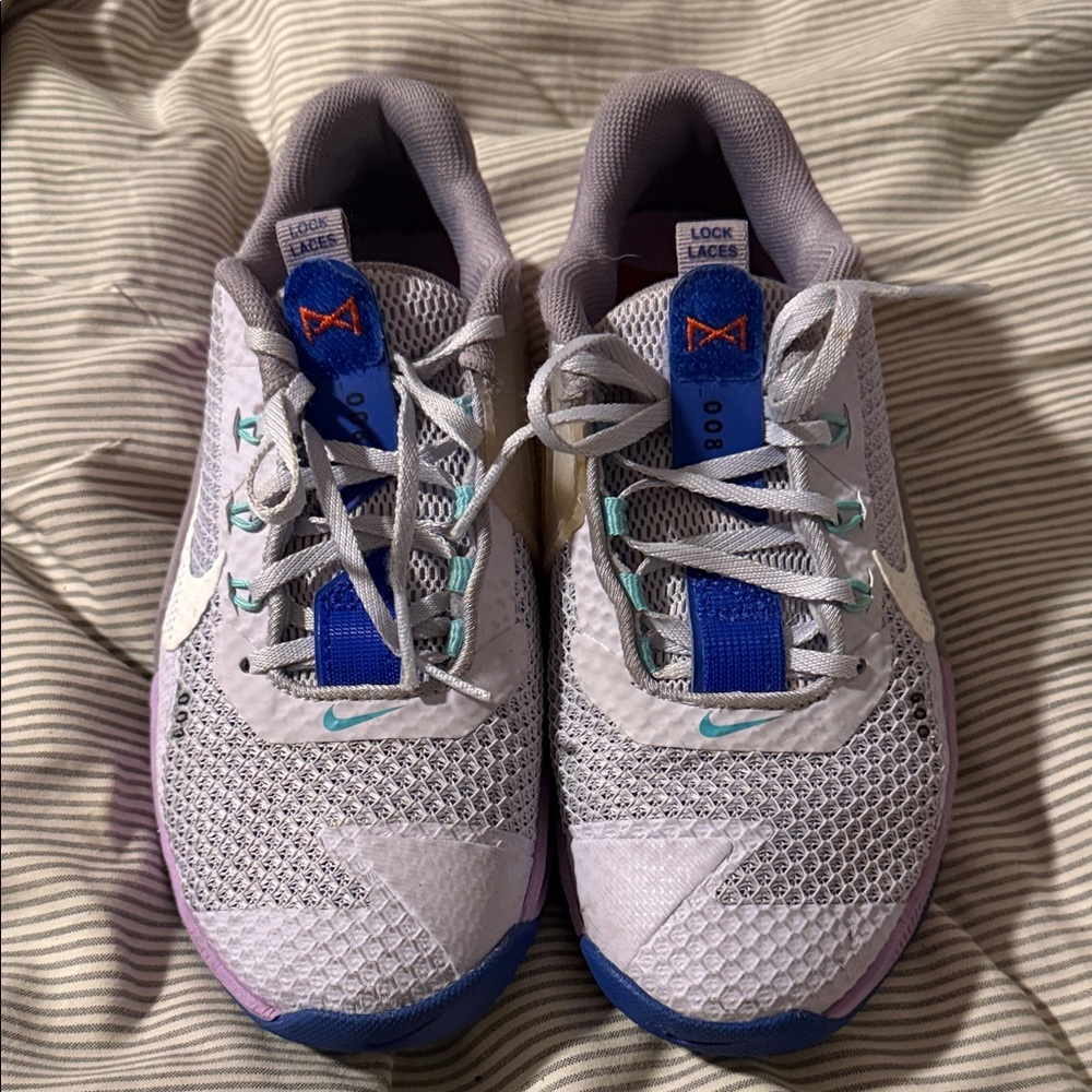 Nike Gray and Blue Athletic Shoes